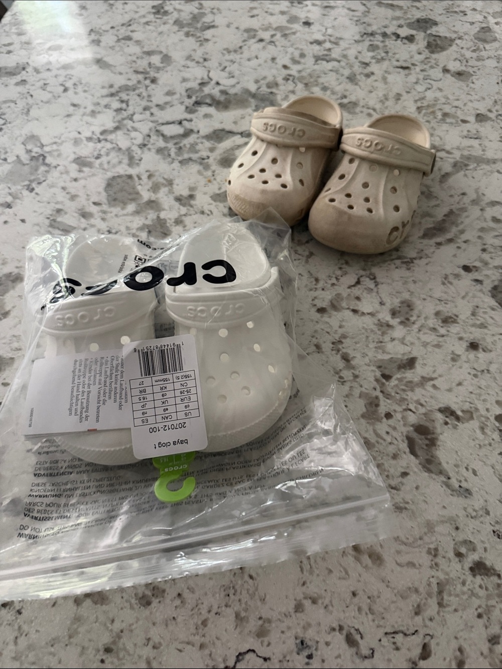 Two Pairs - Crocs Kids Classic Clog — White
